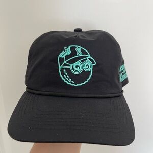 Malbon x Arsham Adjustable Nylon Black and Turquoise Embroidered Men's Cap